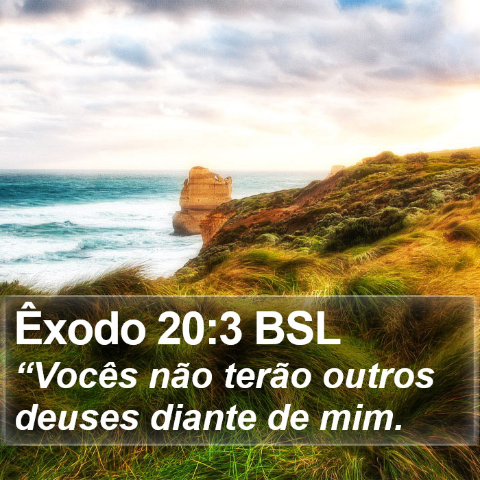 “Vocês não terão outros deuses diante de mim. Êxodo 20:3 (BSL)