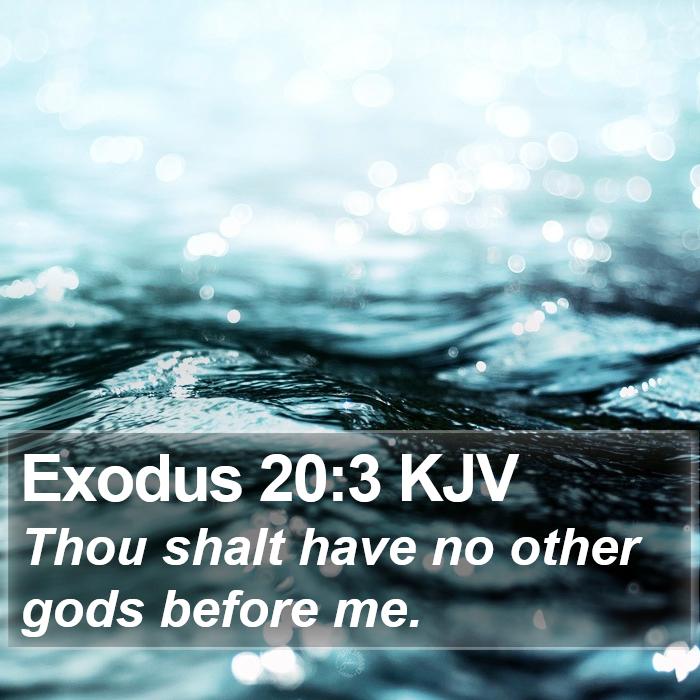 The Book of Exodus 20:3 Thou shalt have no other gods before me