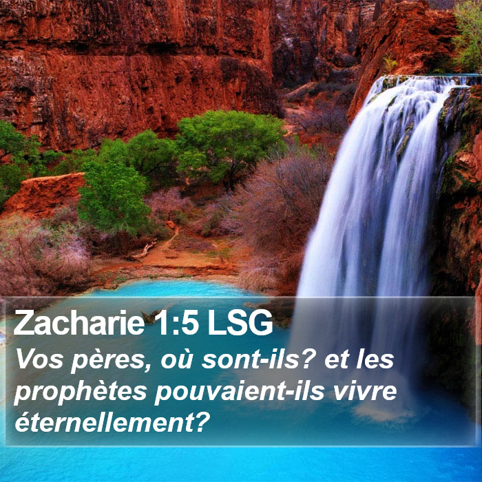 Livre de Zacharie 1:5 Vos pères, où sont-ils? et les prophètes pouvaient-ils vivre éternellement?