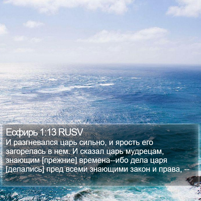 Есфирь (Esther) 1:13