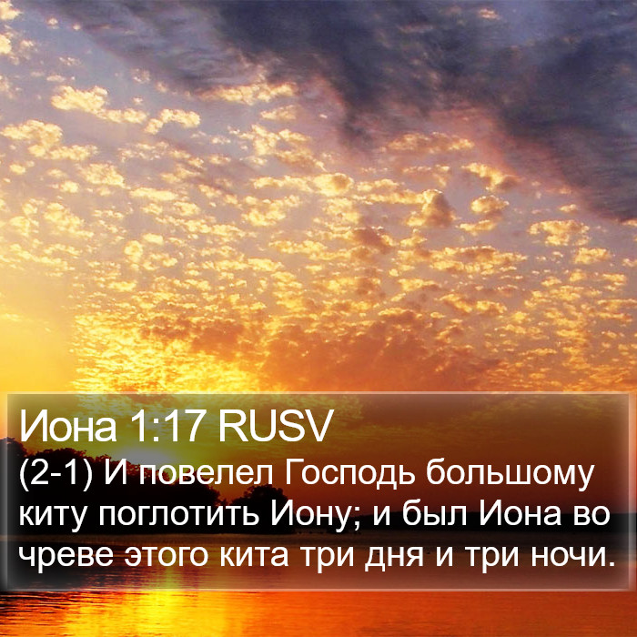 Ионы (Jonah) 1:17