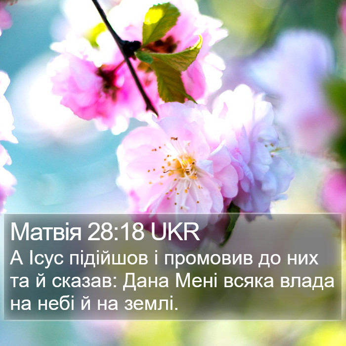 Матвія (Matthew) 28:18