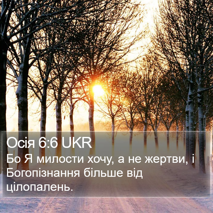 Осії (Hosea) 6:6