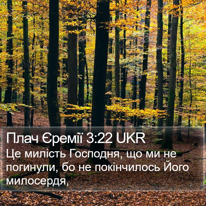 Плач Єремії (Lamentation) 3:22