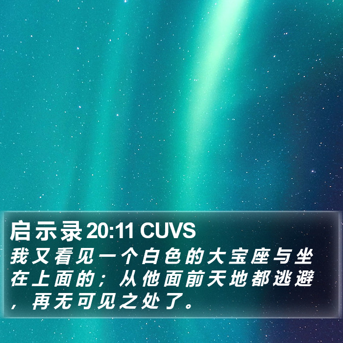 启示录 - 普通话音频圣经 - Revelation 20:11