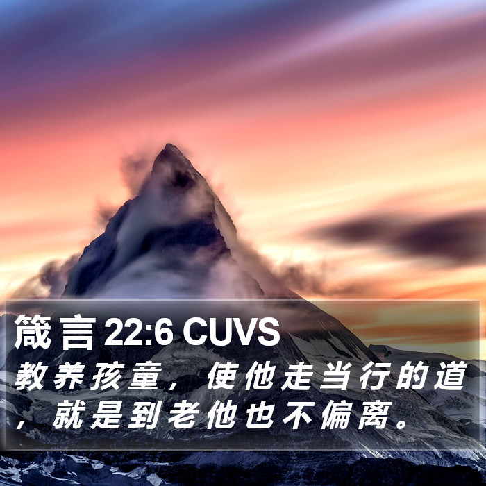 箴言 - 普通话音频圣经 - Proverbs 22:6