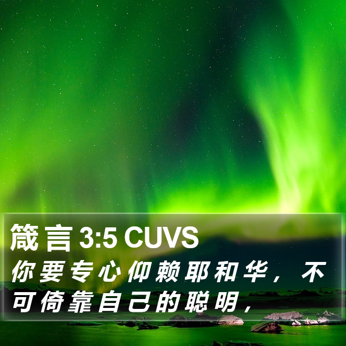 箴言 - 普通话音频圣经 - Proverbs 3:5