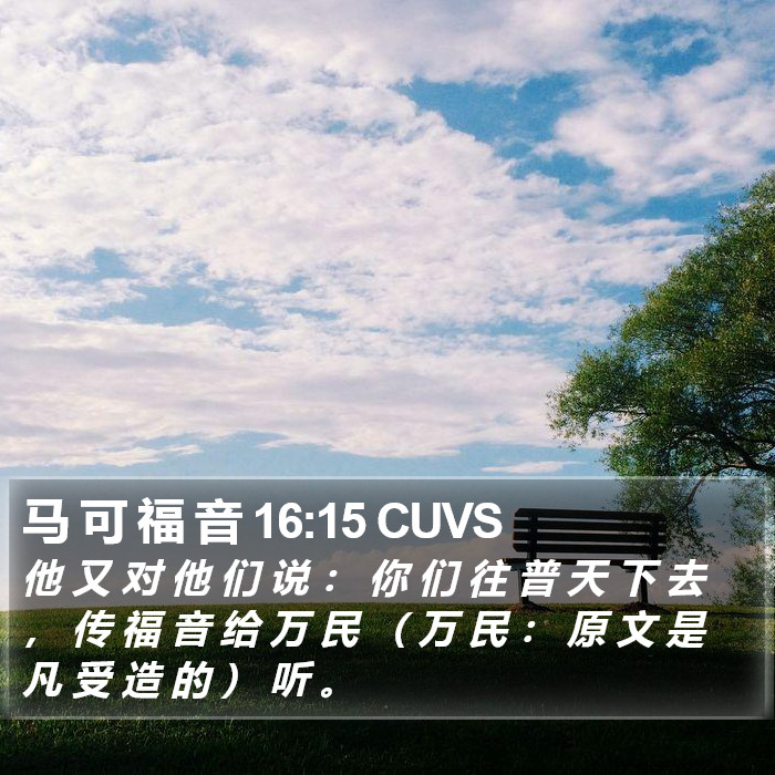 马可福音 - 普通话音频圣经 - Mark 16:15