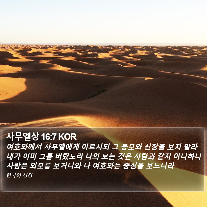 사무엘상 (1 Samuel) 16:7