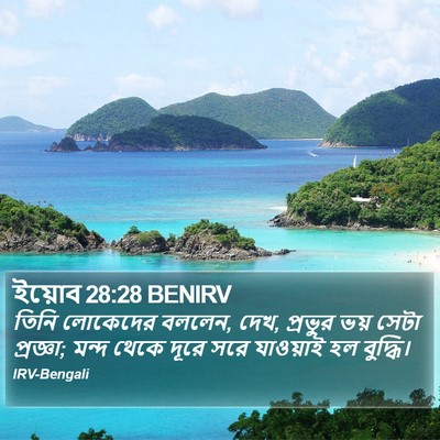 তিনি লোকেদের বললেন, দেখ, প্রভুর ভয় সেটা প্রজ্ঞা; মন্দ থেকে দূরে সরে যাওয়াই হল বুদ্ধি। যোব (Job) 28:28