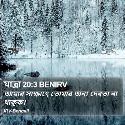 আমার সাক্ষাৎে তোমার অন্য দেবতা না থাকুক। যাত্রাপুস্তক (Exodus) 20:3 